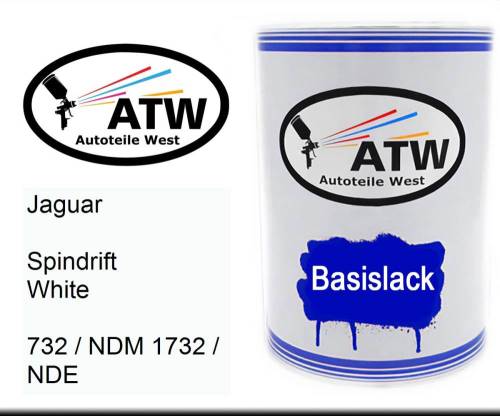 Jaguar, Spindrift White, 732 / NDM 1732 / NDE: 500ml Lackdose, von ATW Autoteile West.